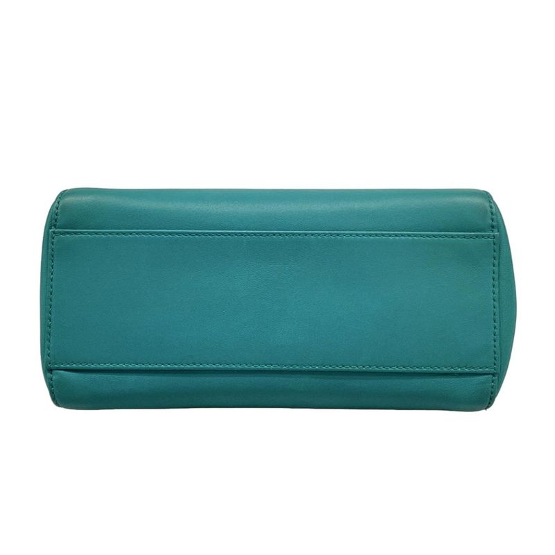 Fendi Handbag Peekaboo Iconic Small 8bn244 Green Leather