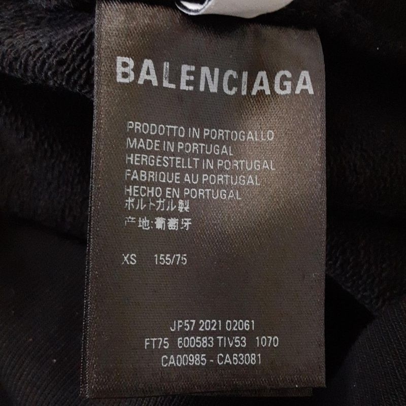 Balenciaga Hoodie Size XS Unisex Excellent Condition - 600583tiv53 Black X