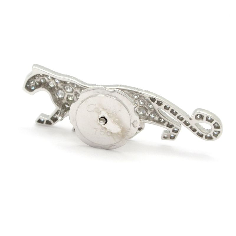 Cartier Broochexcellent Condition Panthère Mahango 18k White Gold X Diamond Pin