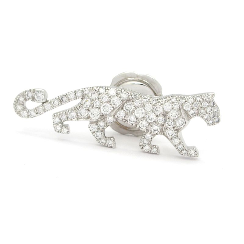 Cartier Broochexcellent Condition Panthère Mahango 18k White Gold X Diamond Pin