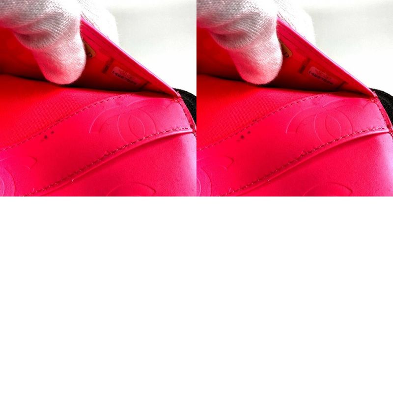 Chanel Long Wallet CC Coco Mark Travel Case Logo A26710 Leather Black