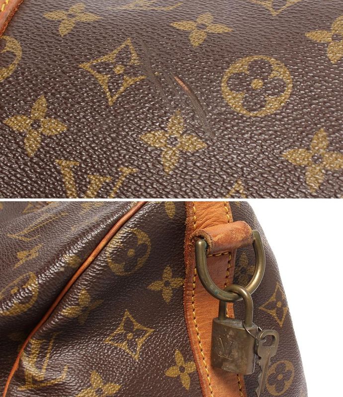 Louis Vuitton 2way Boston Bag Shoulder Bag Crossbody Monogram Keepall Bandoliere