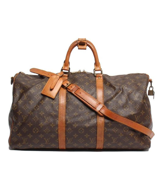 Louis Vuitton 2way Boston Bag Shoulder Bag Crossbody Monogram Keepall Bandoliere