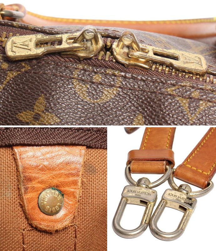 Louis Vuitton 2way Boston Bag Shoulder Bag Crossbody Monogram Keepall Bandoliere