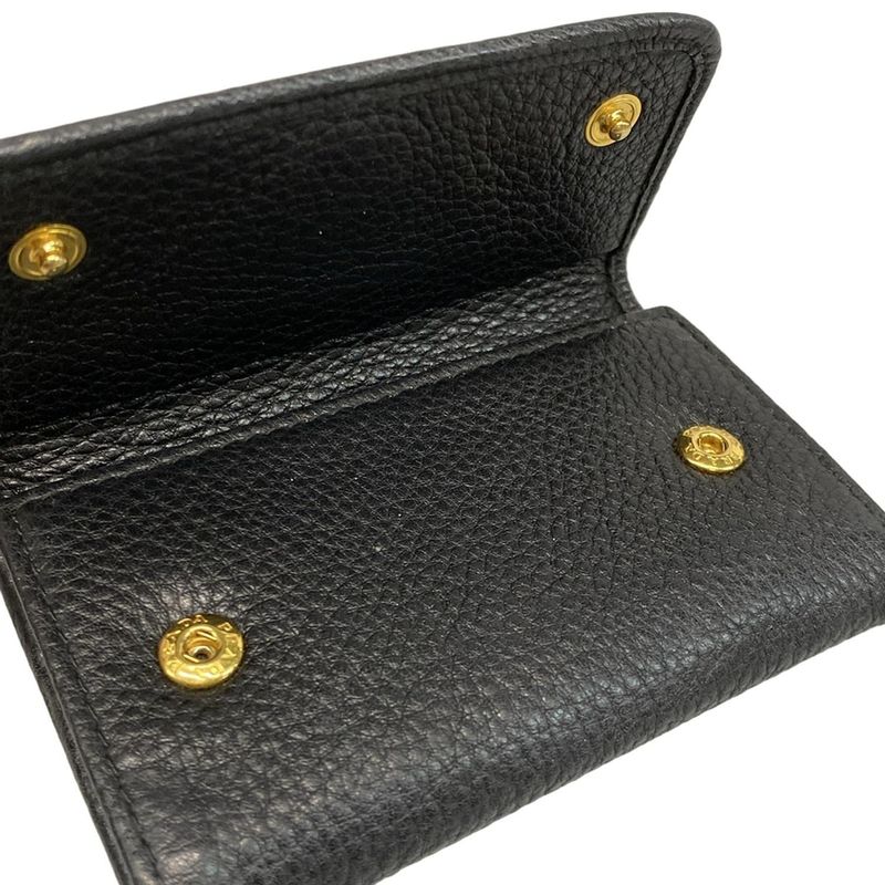 Prada Key Case - Black 6 Hooks Leather