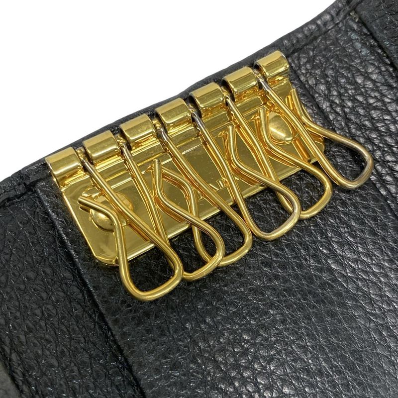 Prada Key Case - Black 6 Hooks Leather