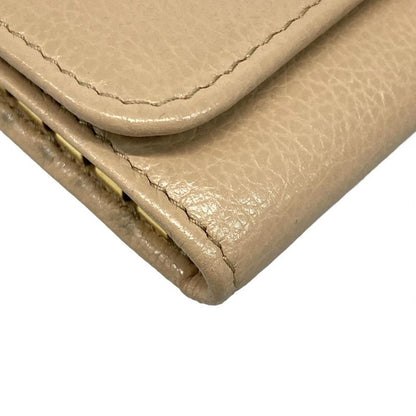 Prada Key Case - 1pg222 Pink Beige 6 Hooks Leather