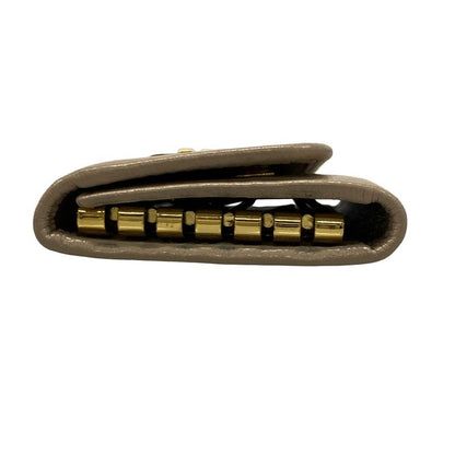 Prada Key Case - 1pg222 Pink Beige 6 Hooks Leather