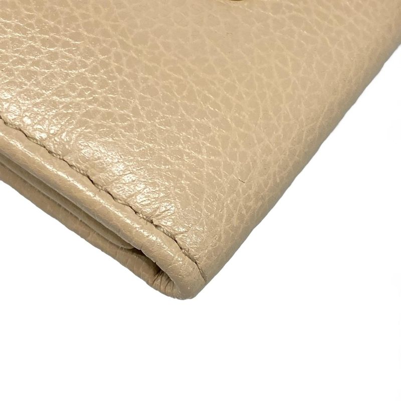 Prada Key Case - 1pg222 Pink Beige 6 Hooks Leather