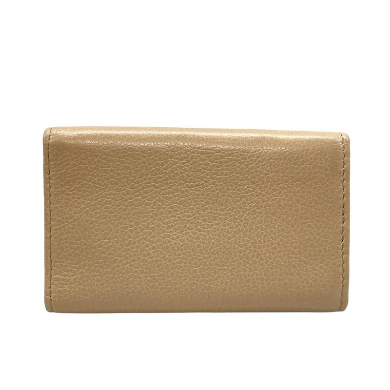 Prada Key Case - 1pg222 Pink Beige 6 Hooks Leather
