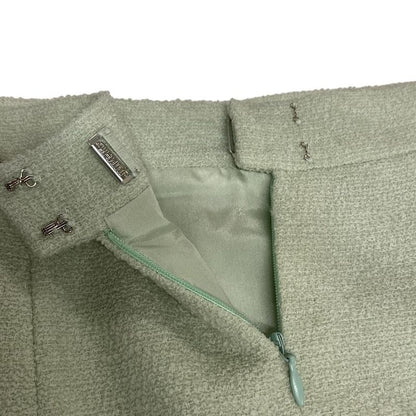 Chanel Skirt Suit Size 42 L Women's Excellent Condition P02836 Light Green Long