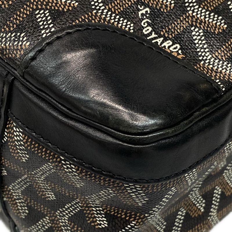 Goyard Business Bag Ambass Ad MM Black X Brown X White Main Item No Lock Leather