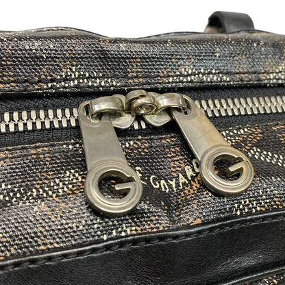 Goyard Business Bag Ambass Ad MM Black X Brown X White Main Item No Lock Leather