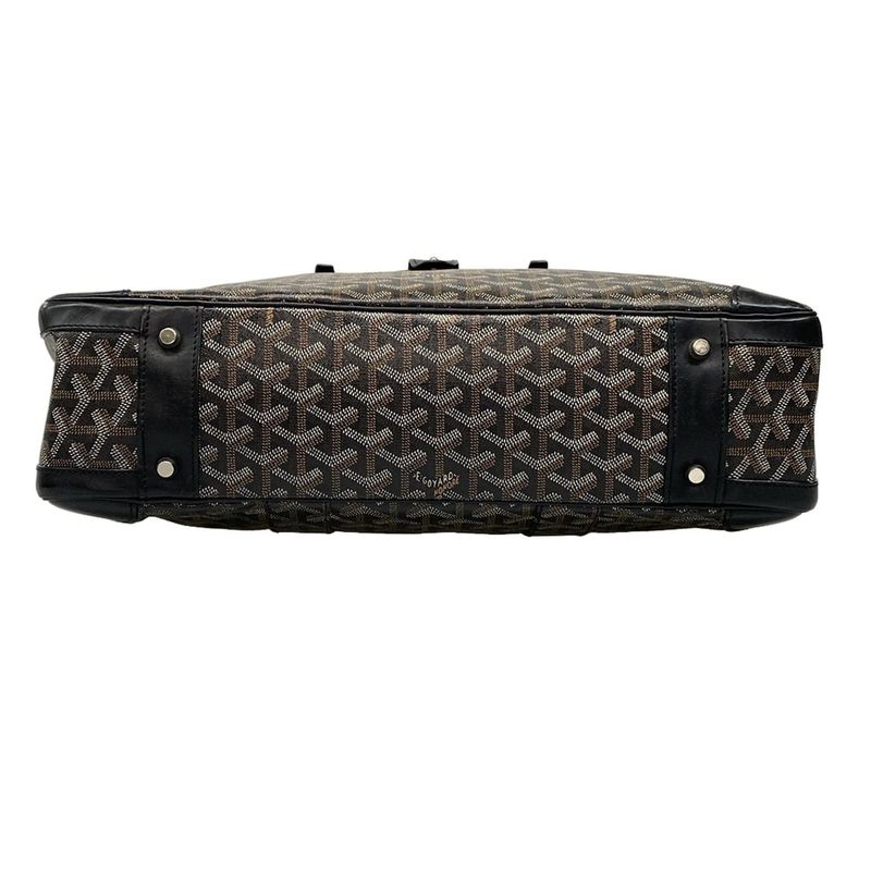 Goyard Business Bag Ambass Ad MM Black X Brown X White Main Item No Lock Leather
