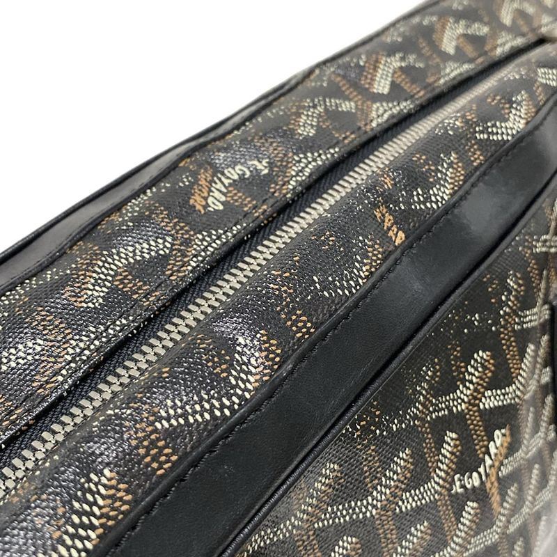 Goyard Business Bag Ambass Ad MM Black X Brown X White Main Item No Lock Leather