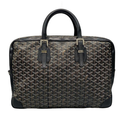 Goyard Business Bag Ambass Ad MM Black X Brown X White Main Item No Lock Leather