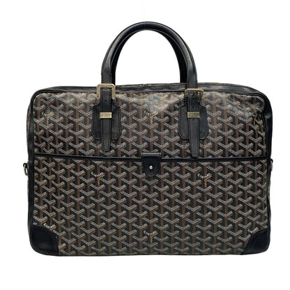 Goyard Business Bag Ambass Ad MM Black X Brown X White Main Item No Lock Leather