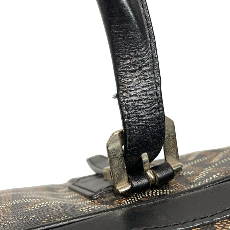 Goyard Business Bag Ambass Ad MM Black X Brown X White Main Item No Lock Leather