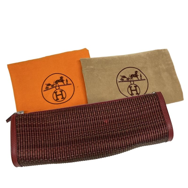 Hermes Shoulder Bag Yo-Bag Rouge Ash Silver Hardware