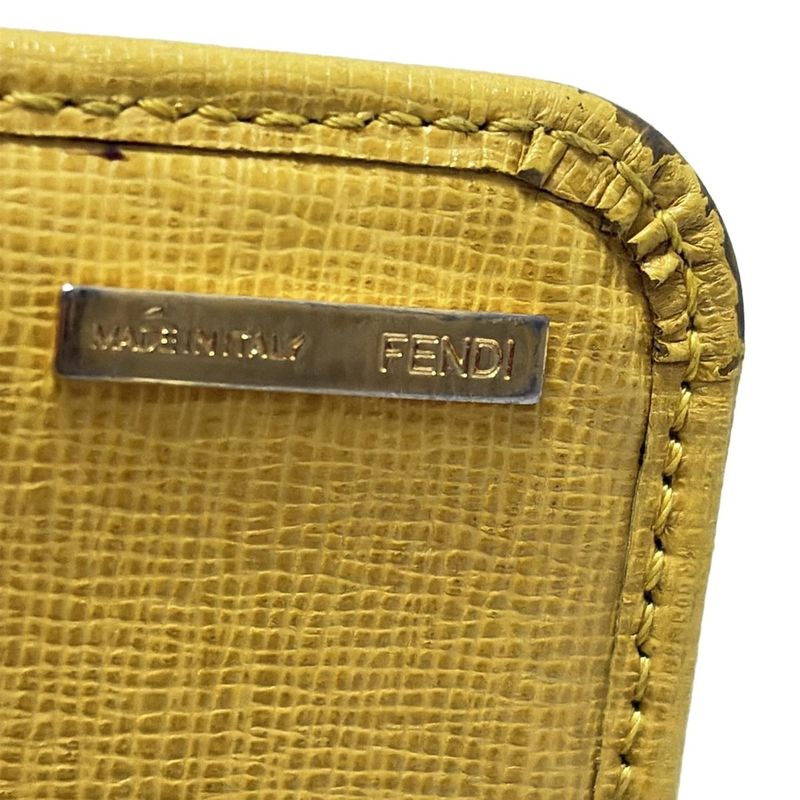Fendi Long Wallet Cles Jons 8m0251 Yellow Leather