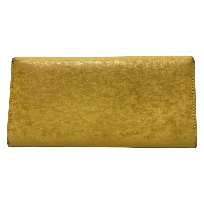Fendi Long Wallet Cles Jons 8m0251 Yellow Leather