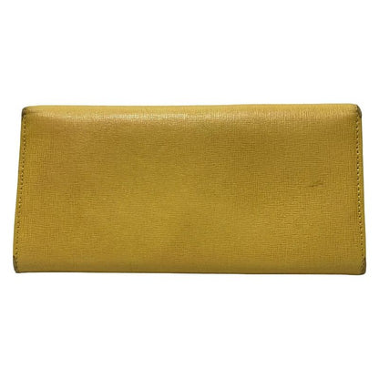 Fendi Long Wallet Cles Jons 8m0251 Yellow Leather