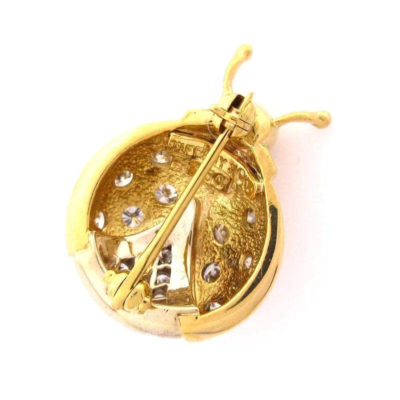 Tiffany & Co Brooch Excellent Condition - 18k Yellow Gold X Diamond Ladybird