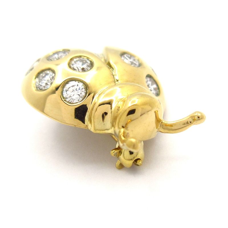 Tiffany & Co Brooch Excellent Condition - 18k Yellow Gold X Diamond Ladybird