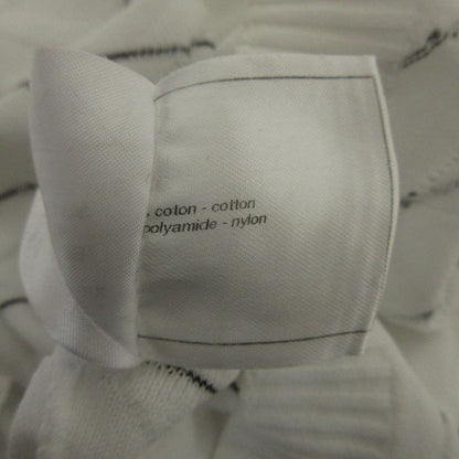 Cleaned Chanel Jacquard Check Half Sleeve Knit Sweater White Women's Preowned