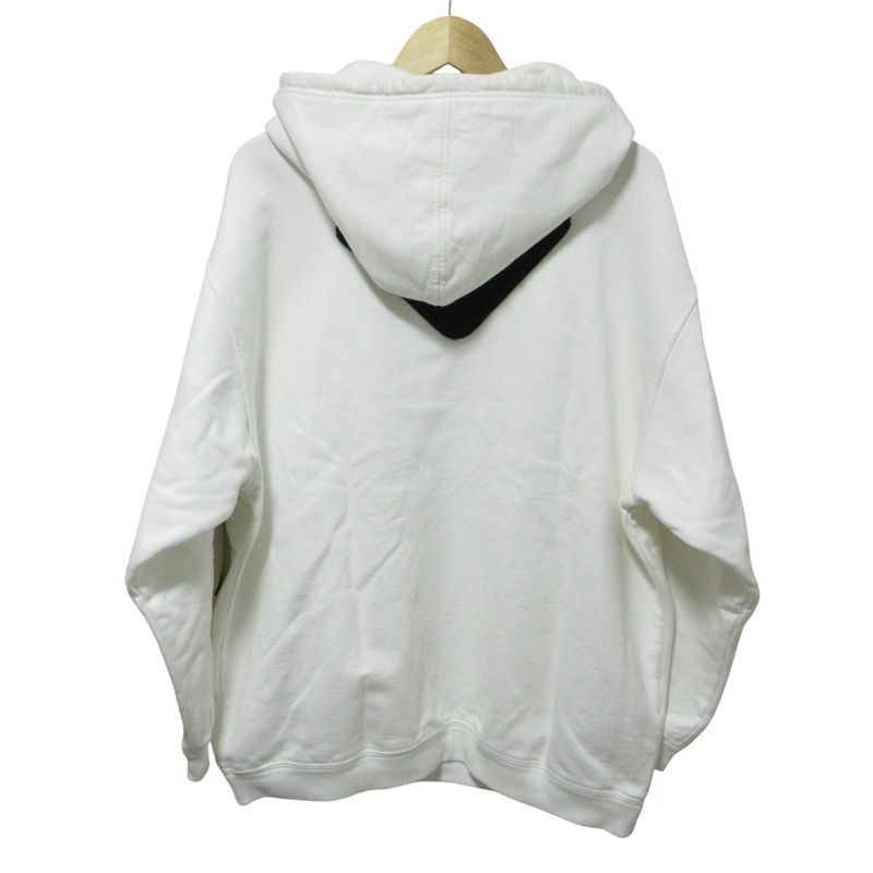 Cleaned Prada Raf Simons Graphic Print Oversized Sweatshirt Hoodie S White