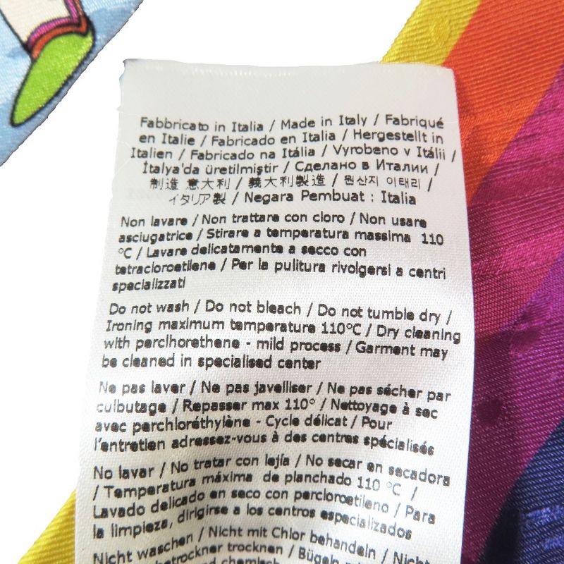 Fendi Lappy Scarf Bandeau Ribbon Reversible 100% Silk Logo Jacquard Fxt011 AJWB