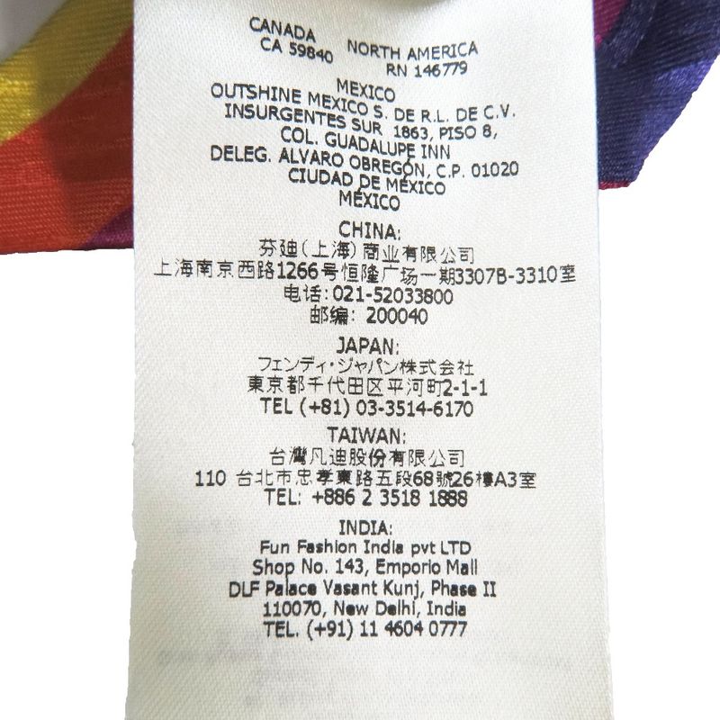 Fendi Lappy Scarf Bandeau Ribbon Reversible 100% Silk Logo Jacquard Fxt011 AJWB