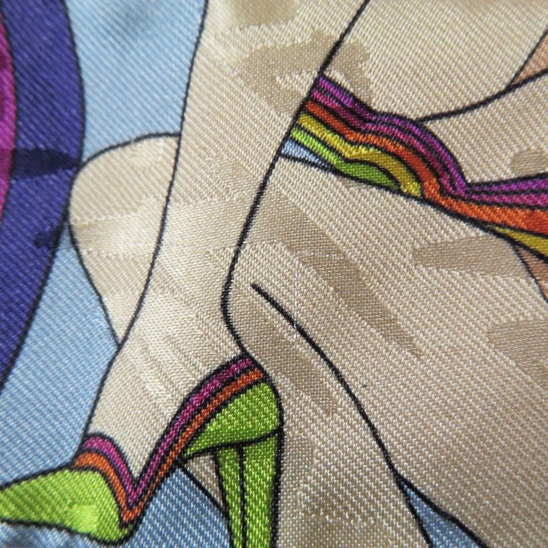 Fendi Lappy Scarf Bandeau Ribbon Reversible 100% Silk Logo Jacquard Fxt011 AJWB