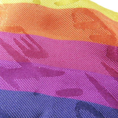 Fendi Lappy Scarf Bandeau Ribbon Reversible 100% Silk Logo Jacquard Fxt011 AJWB
