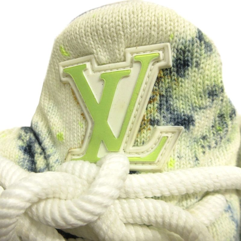 Louis Vuitton VNR Line Sneakers Shoes Knit Socks LV Logo 8.5 27cm (10.63in)
