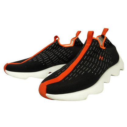 Good Hermes Ecoles Knit Sneakers Shoes Socks H Logo 43 28cm (11.02in) Black