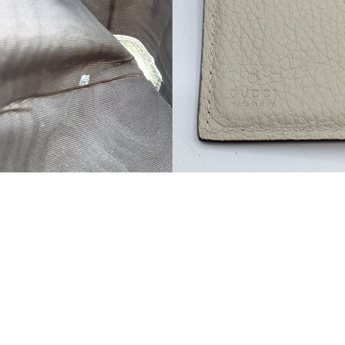 Gucci Embossed Logo Mini Wallet Trifold Wallet 731694 Ivory
