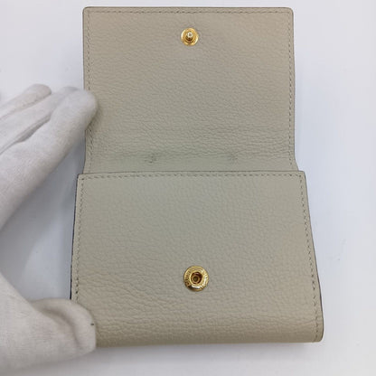 Gucci Embossed Logo Mini Wallet Trifold Wallet 731694 Ivory