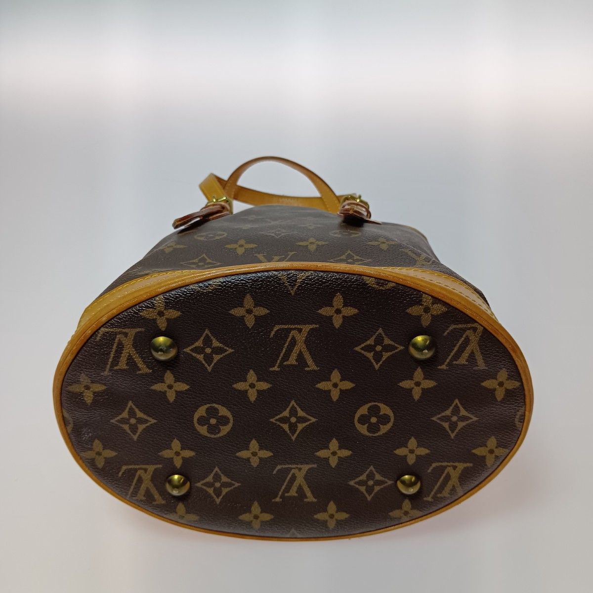 Louis Vuitton Monogram Petit Baguette Tote Bag M42238 Brown Pouch Miss Ing