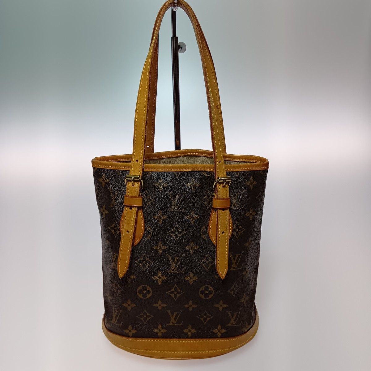 Louis Vuitton Monogram Petit Baguette Tote Bag M42238 Brown Pouch Miss Ing