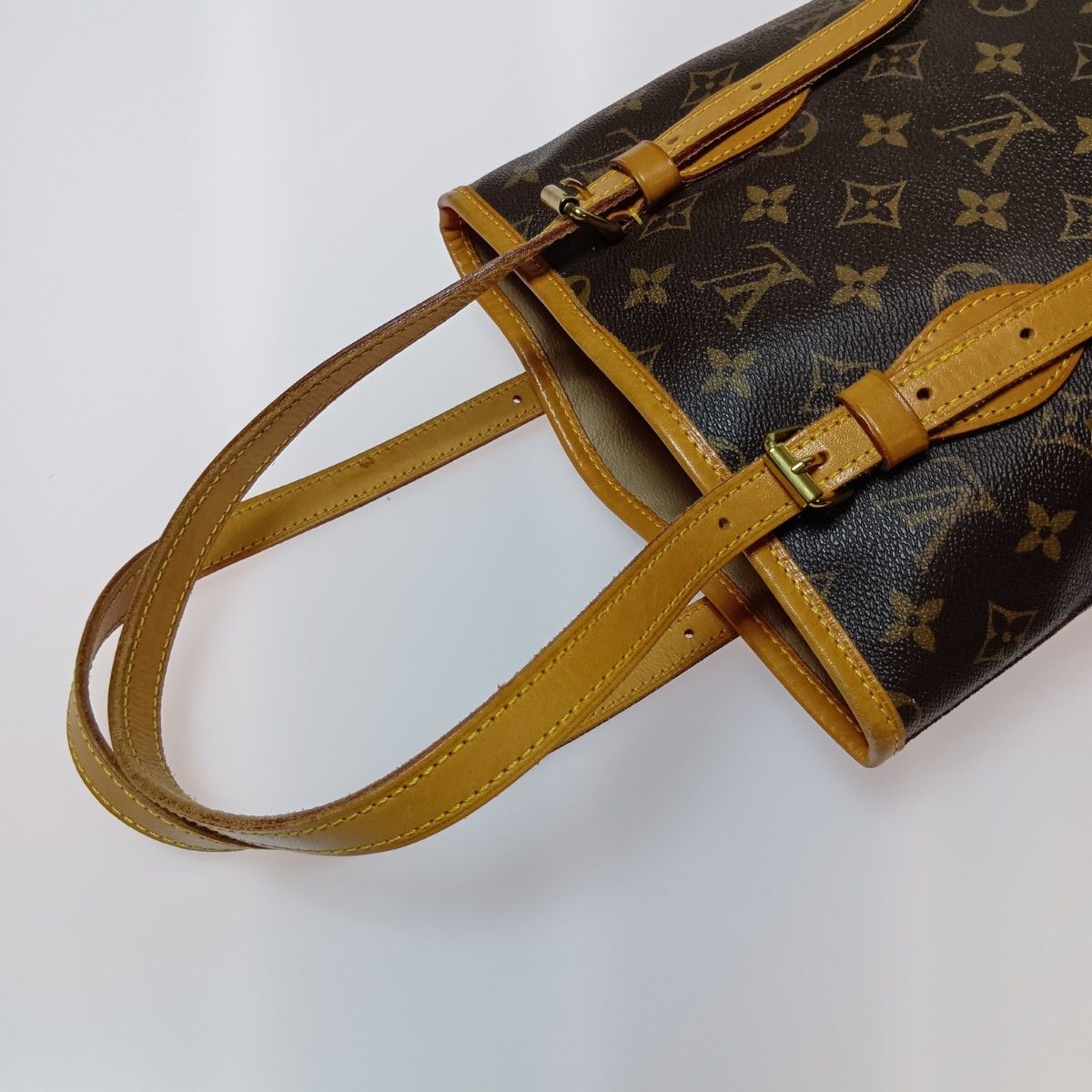 Louis Vuitton Monogram Petit Baguette Tote Bag M42238 Brown Pouch Miss Ing