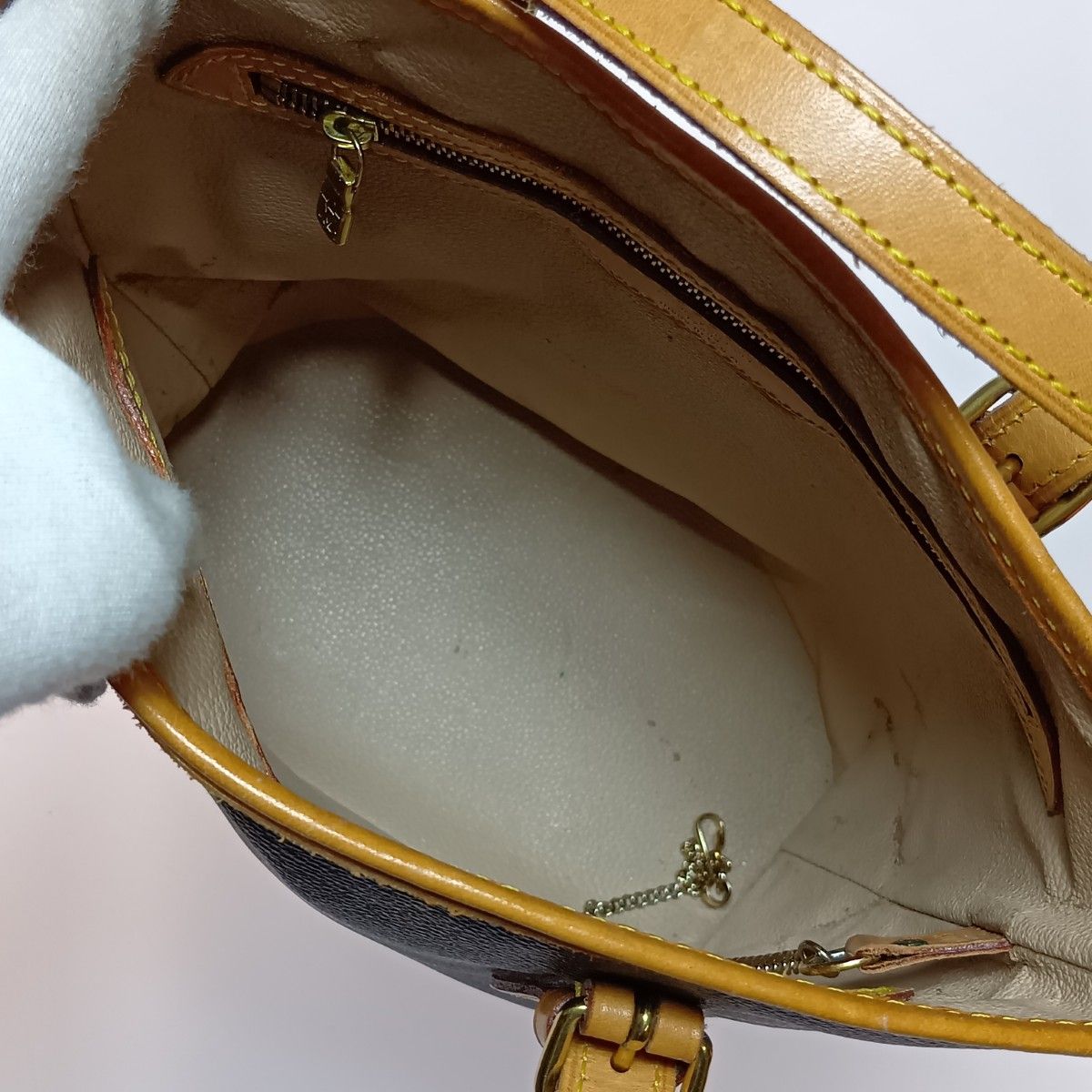 Louis Vuitton Monogram Petit Baguette Tote Bag M42238 Brown Pouch Miss Ing