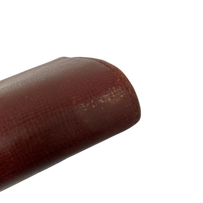 Cartier Must Line Leather Trifold Wallet Compact Wallet Bordeaux Ladies