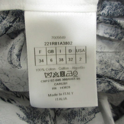 Cleaned Christian DIOR Toile De Jouy Shirt Dress 221r81a3802 34 Navy Ladies