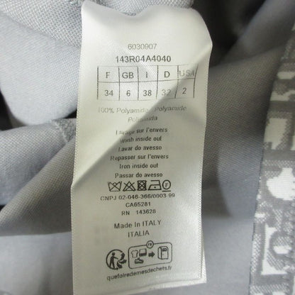 Cleaned Christian DIOR Oblique Sleeveless Dress 143r04a4040 Size34 Gray Women's