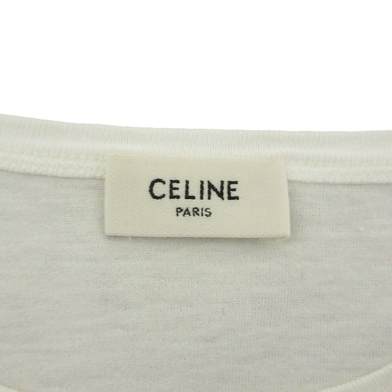 Good Celine Anchor Logo Print T-shirt Cut And Sewn XS White Women's Used