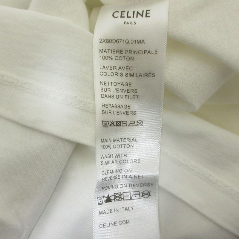 Good Celine Anchor Logo Print T-shirt Cut And Sewn XS White Women's Used