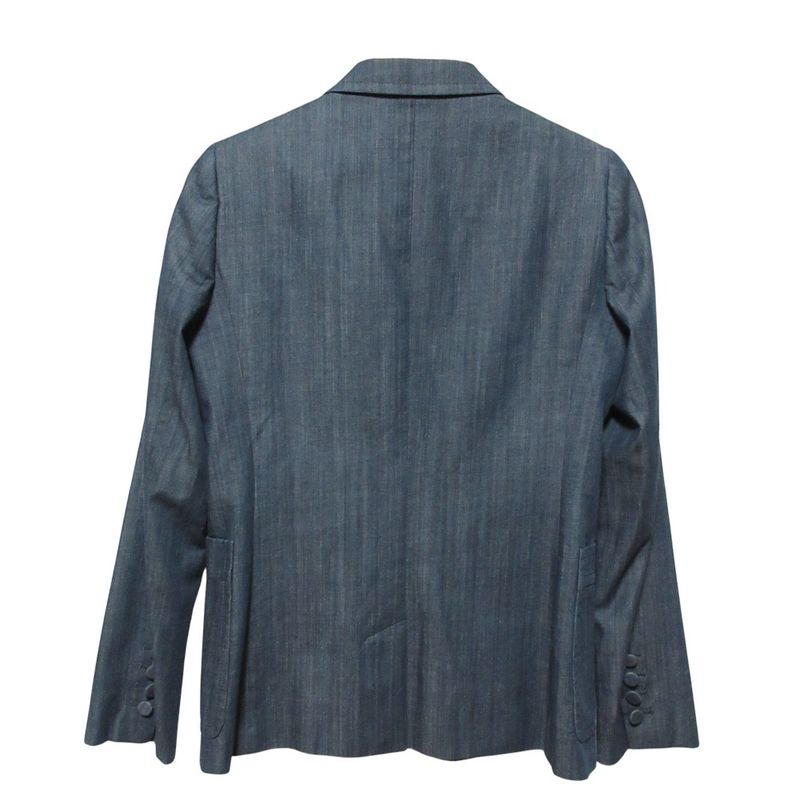 Gucci Chien Bray Tailored Jacket 367676 Size 40 Indigo Blue Ladies Used