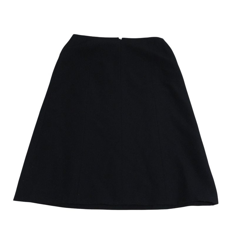 Chanel Coco Mark Charm Zipper Midi Skirt P19746 Size 40 Black Women Used