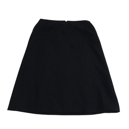 Chanel Coco Mark Charm Zipper Midi Skirt P19746 Size 40 Black Women Used